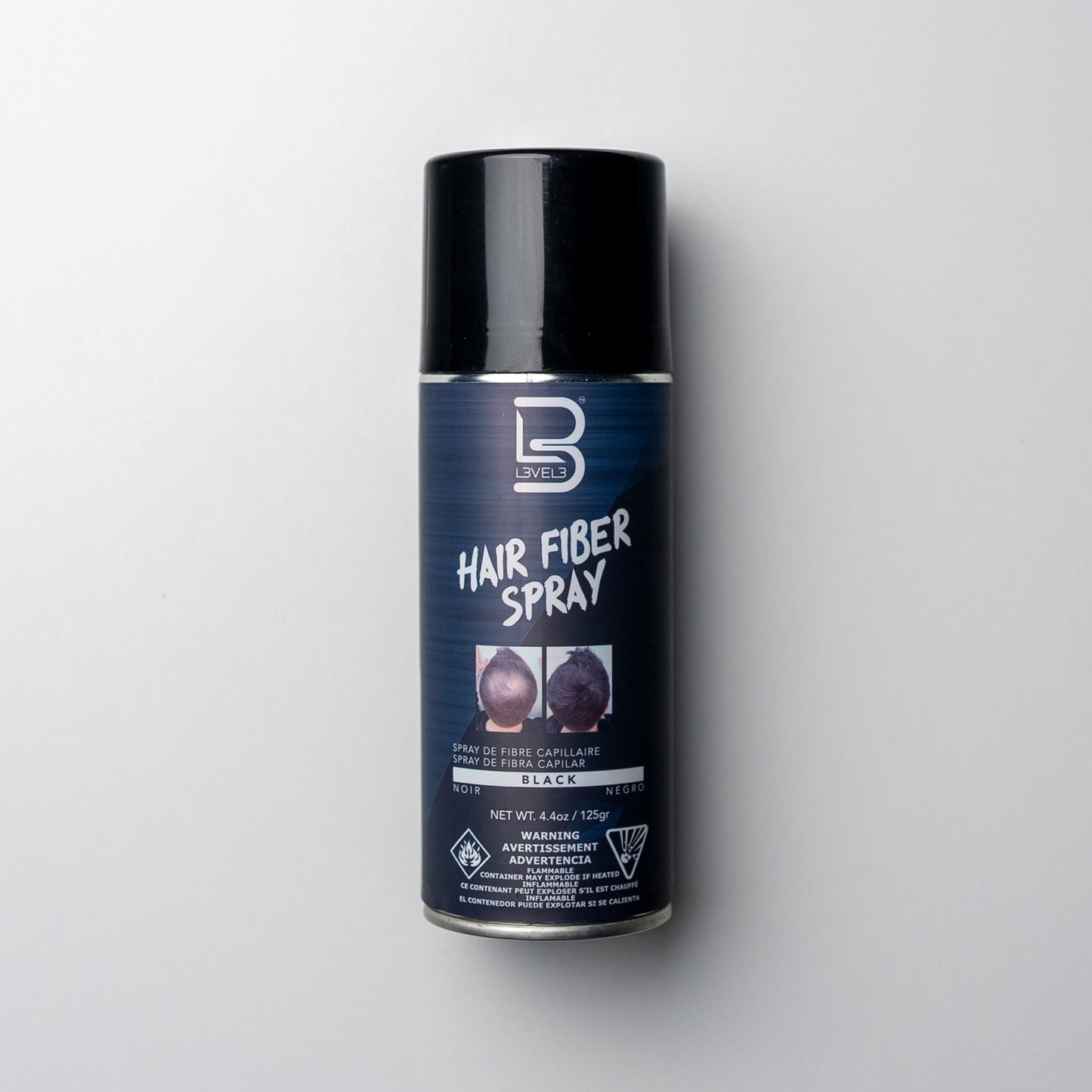 Level 3 Hair Fiber Spray Black